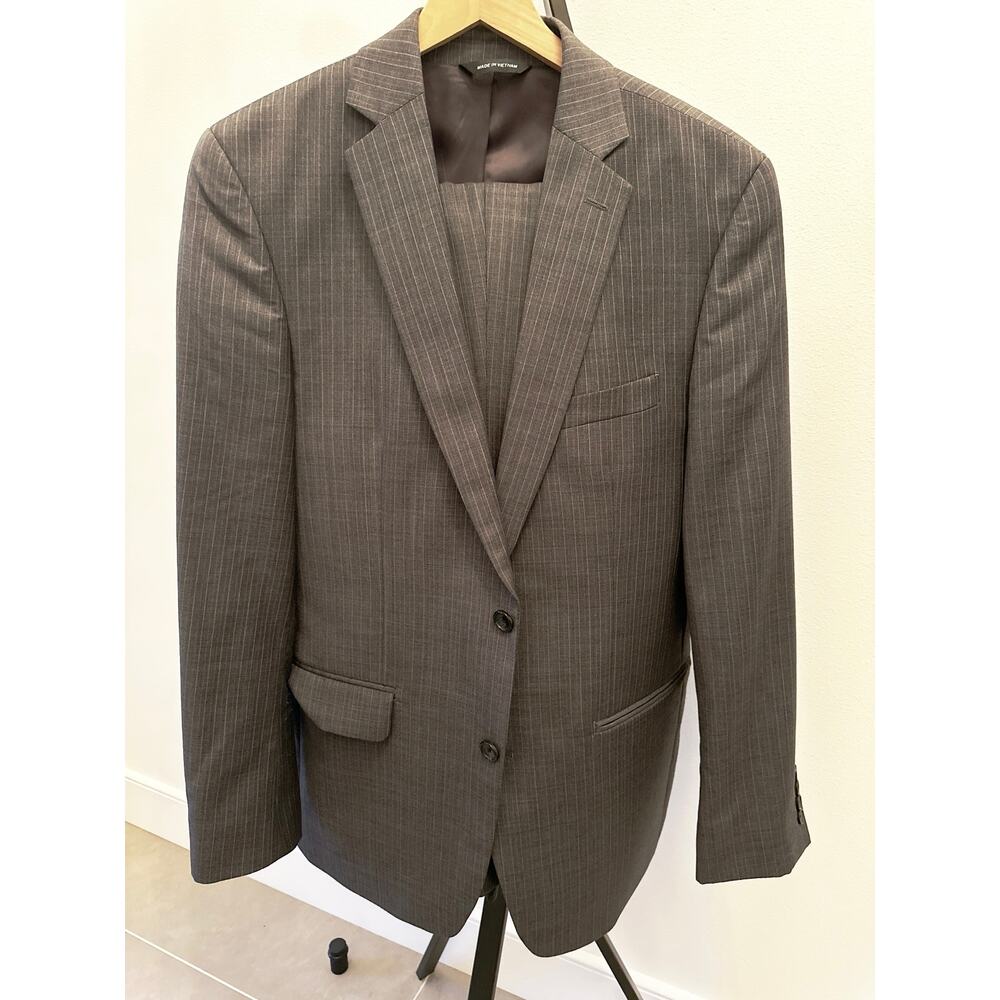 42R Men's Marc Anthony Blazer Charcoal Gray Wool Jacket